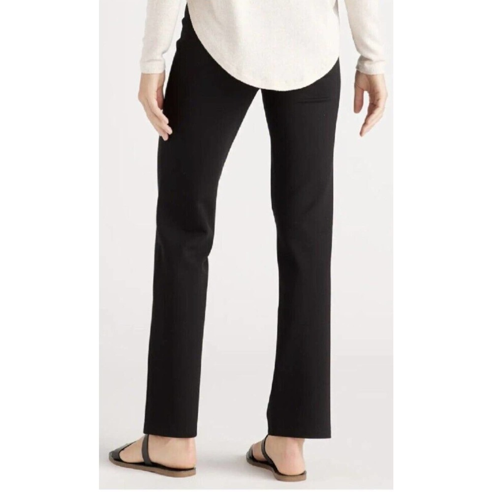 QUINCE NEW Small Ultra-Stretch Ponte Straight Leg Pant -Black - Petite - Picture 2 of 5